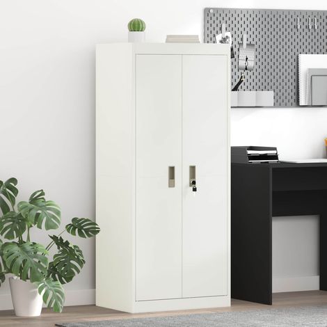vidaXL Storage Cabinet White 60 x 40 x 140 cm Steel (1/5)