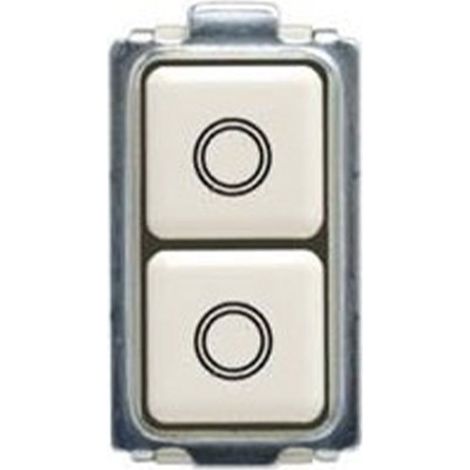 Doppio pulsante non interbloccato compatibile con serie "Laser" e "Magic International Bticino"