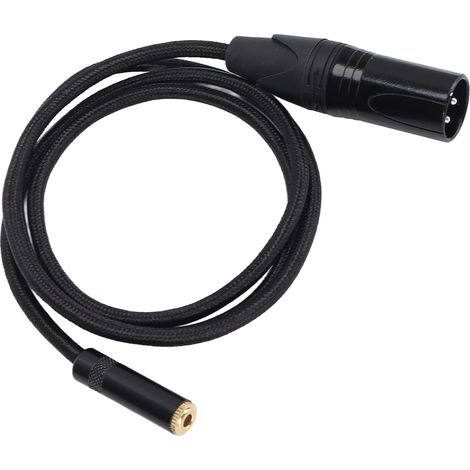 Câble professionnel XLR mâle vers jack 3,5 mm femelle pour lecteurs MP3, amplificateurs et tables de mixage, 1 m / 3,3 pi (1/5)