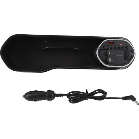 Boîte de rangement pour siège auto avec fonction de chargement, boîte de rangement latérale pour console centrale DC12 à 24V, type universel. (1/5)