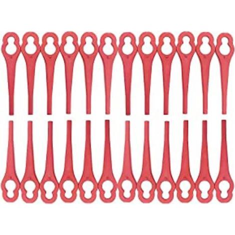 Set of 100 replacement blades compatible with Einhell cordless grass trimmers - Plastic blade for Einhell brushcutters.