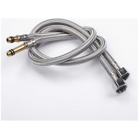 2pcs (80cm) Stainless Steel Sanitary Flexible U-Hose for Flexible Faucet Inner Sanitary U-Hose Flexible for Sink Built-in Mixer Tap (1/5)
