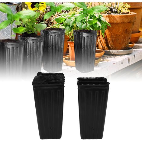 Maceta profunda para plantas y árboles, reutilizable, de plástico, 20 unidades con orificios de drenaje para jardín, 19,81 cm (7,8 pulgadas) (1/5)