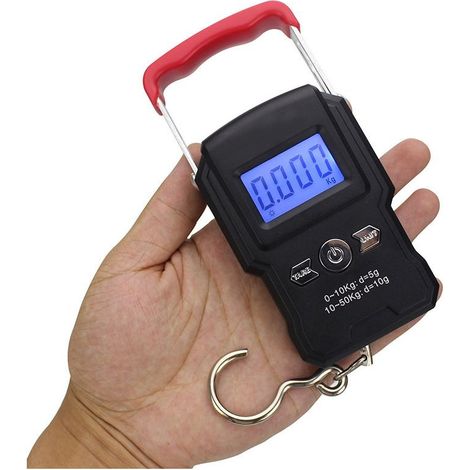 Balance A Crochet Suspendue, Double Precision, Retroeclairage De L'Ecran Lcd, 50Kg / 5G (1/5)