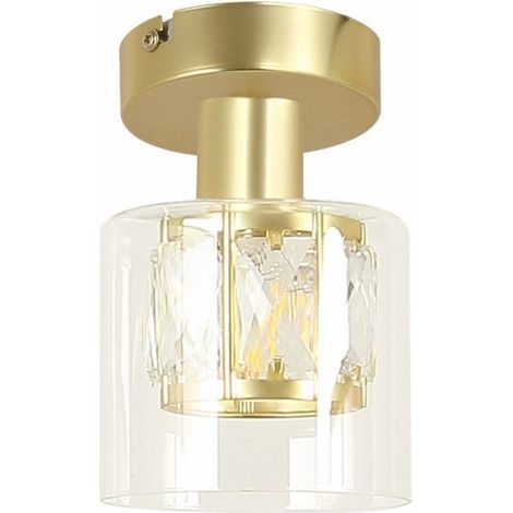 Plafonnier rond doré cristal Elmo E14 40W Reality (1/2)