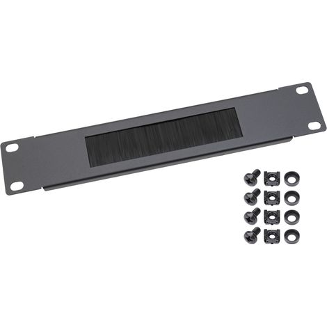 HMF 63389-07 Kabeldurchführung mit Bürsteneinsatz für Serverschrank, 10 Zoll