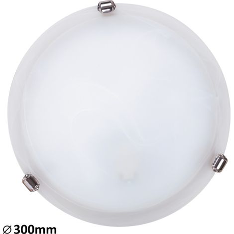 Lámpara de techo de cristal 30 cm E27 1x60W cristal alabastro blanco redondo Alabastro 3202 Rabalux (1/3)