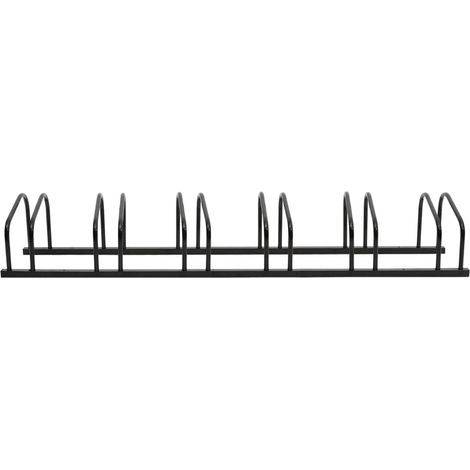 Maison Exclusive - Bicicletero para 6 bicicletas acero negro