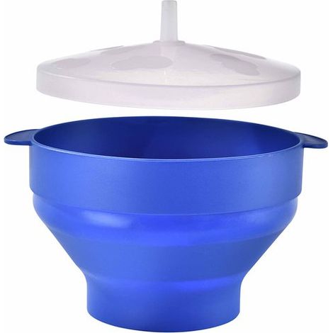 Machine à pop-corn pour micro-ondes - Bol à pop-corn pliable - Cuisson rapide sans huile - 1 pièce - Usage domestique + Bleu (1/5)