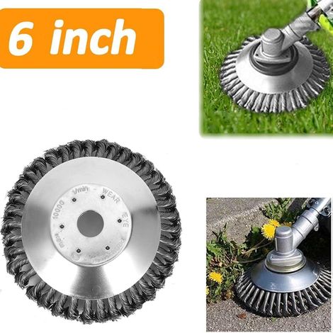 EASYCOMFORT Brosse Débroussailleuse à Gazon en Métal - Ronde, Fil d'Acier Solide, Désherbage Efficace (6 Pouces) (1/3)