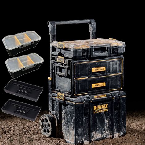 Dewalt Toughsystem 2.0 DS450 Rolling Mobile Tool Chest + 2 Drawer + Organiser (1/5)