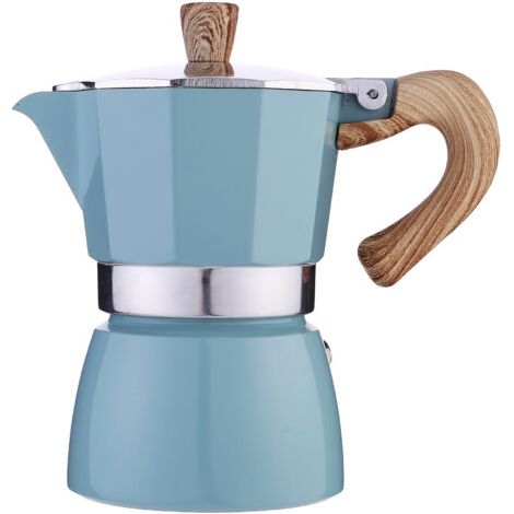 Cafetière italienne à moka 6 tasses – Percolateur manuel en aluminium – Café moka fort et velouté – Poignée Cool Touch (1/5)
