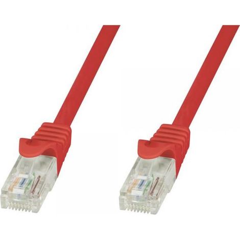 Techly Professional Cavo di Rete Patch in Rame Cat.6 Rosso UTP 0.3m (1/4)