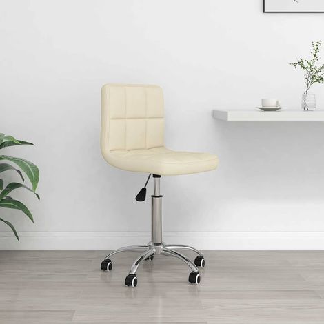 Chaise de bureau pivotante Fauteuil gamer - Chaise d'ordinateur Crème Tissu BonneVie-85423 (1/5)