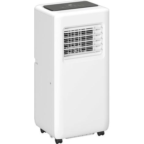Climatiseur portable, plusieurs réglages, affichage LED, minuterie, roulettes, blanc (1/5)