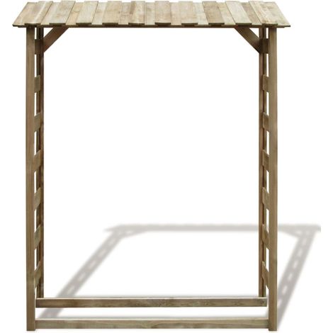 Abri de stockage du bois de chauffage 150x44x176 cm Pin imprégné
