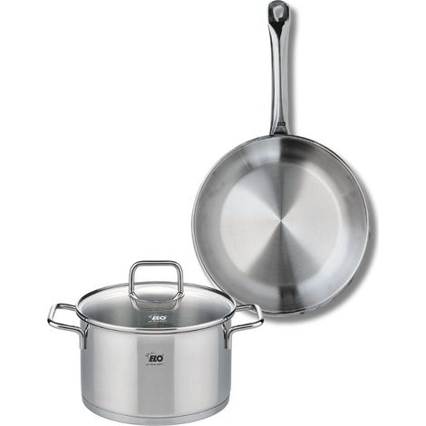 Ensemble de 1 Poêle de cuisson 24 cm et 1 faitout 20 cm Elo Profi Citrin (1/5)