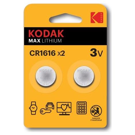 Pile bouton Kodak cr1616 3 V 50 mAh pack 2