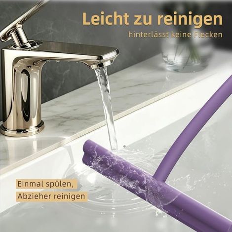 Plumeau De Douche - Lame En Silicone - Support Adhésif Sans Perçage - Pour Portes En Verre Et Miroirs - 1 Pièce (1/5)