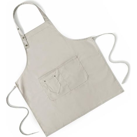 Tablier à outils ajustable, longueur de sangle pour usage domestique, toile imperméable à l'huile, avec poche avant pour la cuisine, toile avec poches (1/5)