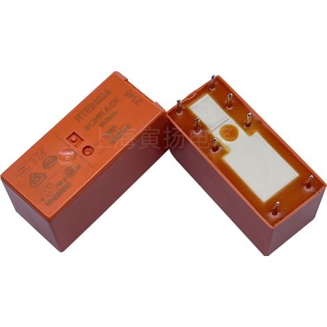 TE/Tyco RTE24024 medium power electromagnetic signal relay, 24 V DC 8 A, with two normally open and two normally closed contacts
