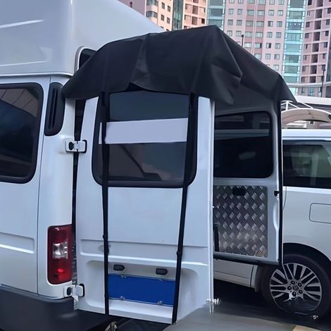 Parasol para la puerta trasera de una furgoneta - cubierta cortavientos y que bloquea el sol para furgonetas y autocaravanas - 180 cm x 114 cm (1/4)