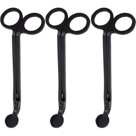 Coupe-mèches – Ciseaux – Bougies parfumées – Mèche en acier inoxydable – Lampe à huile – Accessoires pour bougies – Ciseaux – Noir (3) (1/5)