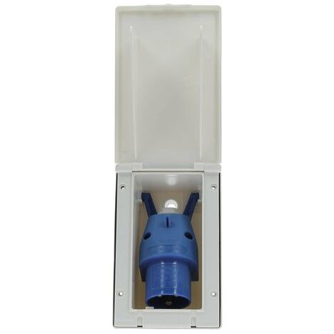 Einbausockel mit drehbarem Stecker Einbausockel Cee17 Weiß (1/5)