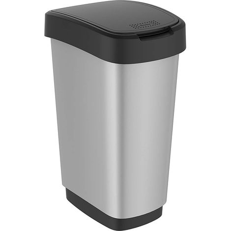 Support à plantes pliable à 3 niveaux pour l'extérieur (balcons, terrasses, jardins), en métal gris argenté. (1/5)