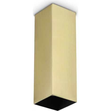 Ideal Lux LOOK Spot encastré carré de 20 cm en laiton, montage en surface, 1 douille GU10