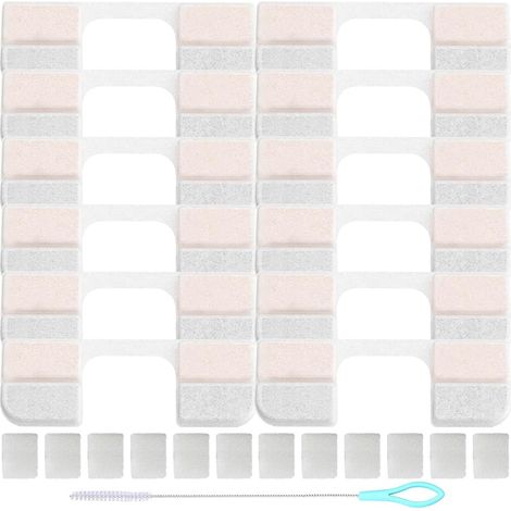 Lot de 12 Filtres de Rechange pour Fontaine à eau pour FN-W17 (3,2 L / 108 oz) avec 12 éponges pour Pompe et 1 Brosse de Nettoyage (1/5)