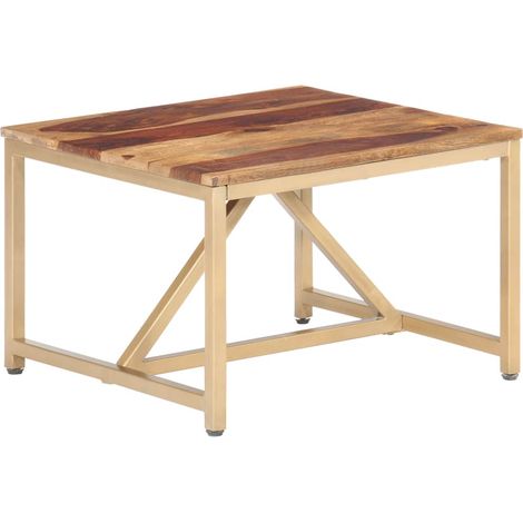 Table d'appoint et bout de canapé - Table Café 60x60x40 cm Bois solide BV407325 - BonneVie (1/5)