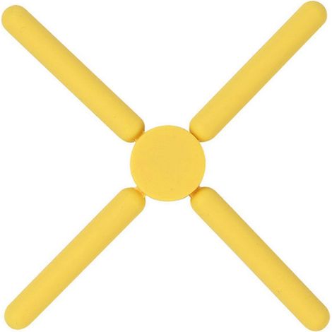 Dessous de plat antidérapants en silicone épais, résistants à la chaleur, pliables et en forme de croix, pour un gain de place. (1/5)