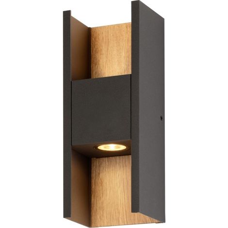 Applique FLATT II extérieur PHASE 2700 K 95 W anthra / bois  bord de mer - SLV - 1010101