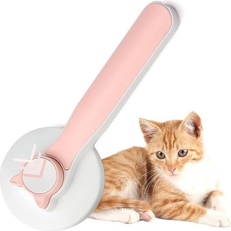 Peigne pour chat - Brosse de soin - Rose - Pour poils courts et longs - Retrait facile des poils lâches (1/4)