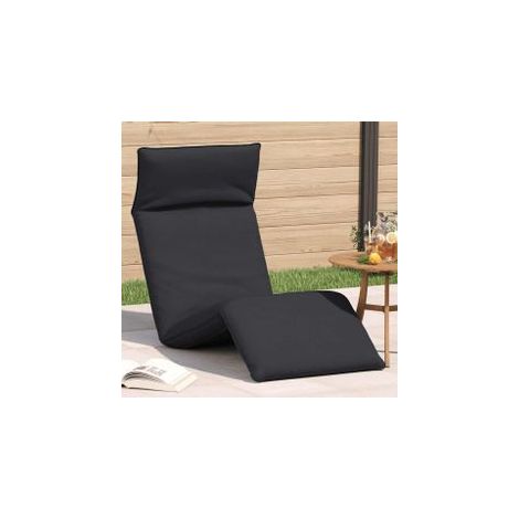 Chaise longue pliante noir 175x54x8,5 tissu oxford (1/5)