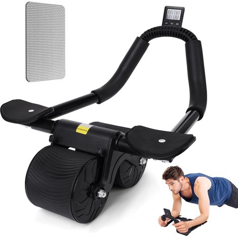 1 Roue Abdominale, Rebond Automatique, Support Coude, Double Roues, Timer Intégré, Maison (1/5)