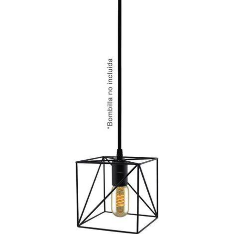 Lampara colgante Hub E27 1M Negro (1/3)