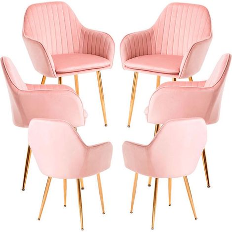Packs Sillas Comedor - Pack 6 Sillas Chic Golden - Rosa (1/5)