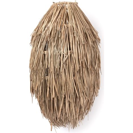 Pantalla Lámpara Colgante Fibras Naturales Ramé Natural