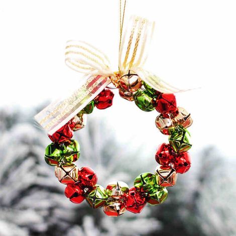 Guirlande Lumineuse - Couronne De Noël Artificielle En Pvc - Décoration Intérieure Porte Fenêtre Arbre - 15 X 10 Cm - 1 Pièce