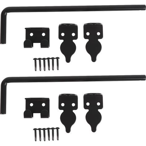 Türbodenriegel aus Kohlenstoffstahl, 2 Sets à 12 Zoll, hochbelastbarer Doppelbolzen für den Heimgebrauch (1/5)