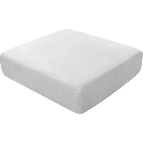 Fodera elasticizzata in peluche per cuscino di seduta del divano，Cuscino singolo sostituibile，Lunghezza 65-90 cm，larghezza 65-90 cm，Blu medio (1/5)