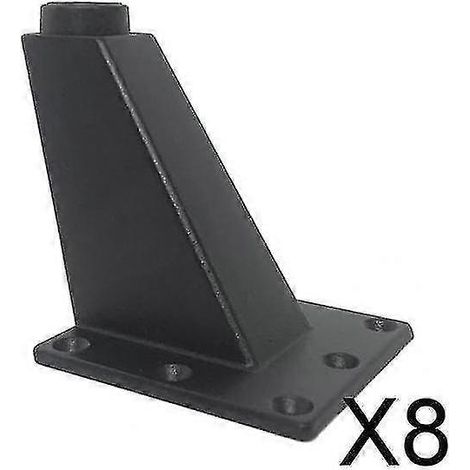 Pieds de meubles en métal, adaptés aux canapés/lits, armoires, meubles TV de salle de bain, tables basses, canapés, etc. (Noir, lot de 8 pièces) (1/5)