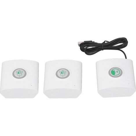 2 externe, 1 interne Einheit, bidirektionale Audio-Türsprechanlage mit großer Reichweite, 433 MHz, drahtlose Türsprechanlage für die Hausüberwachung, weiß (1/5)