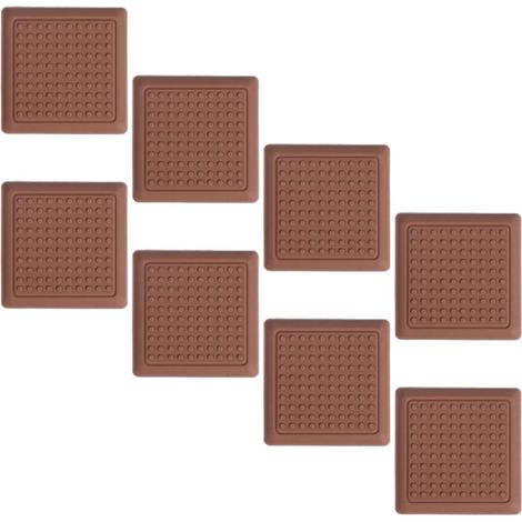 Tampons pour Protéger Chaises en Marron pour Auto-adhésifs Silicone Pied Patins de Protection Lot de 8 Pièces pour Pieds de Meubles Le Sol (1/5)