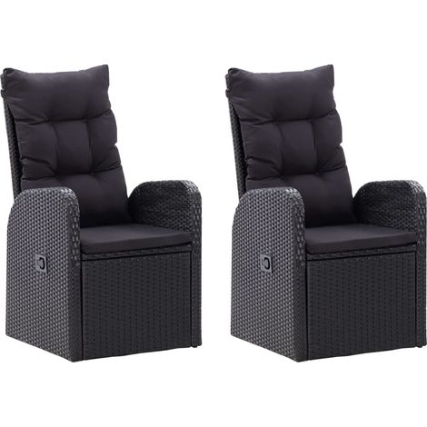 Maison Exclusive - Set Mobili da Pranzo per Giardino 5 pz Nero