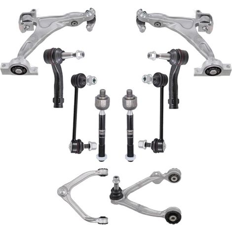 KIT BRACCIO OSCILLANTE 10 PEZZI COMPATIBILE CON VOLVO V60 II (225) D3 / Kit Sospensione Completo OE/OEM / Bracci Oscillanti + Testine Sterzo / Sostituzione Diretta OEM
