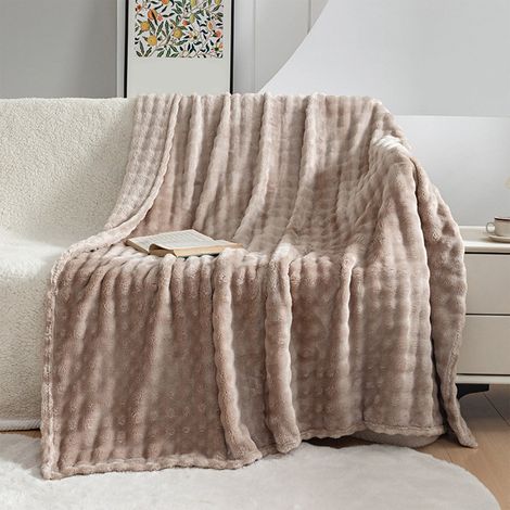 Couverture En Velours Double Face - 150 x 200 cm - Douce Et Chaude - Pour Canapé Lit Ou Siège Auto - 1 Pièce (1/5)