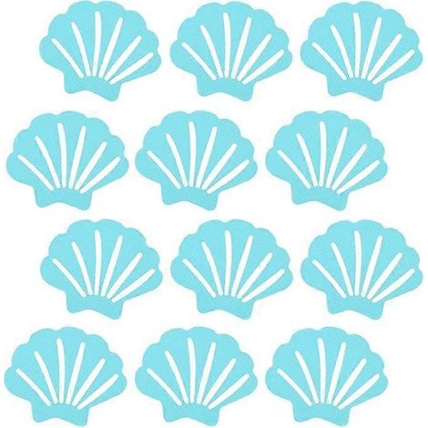 Lot de 12 autocollants antidérapants en forme de coquillage pour salle de bain, baignoire, piscine, bateau, sol et escaliers (1/5)